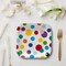 8 Ct. Colorful Polka Dot Square Dessert Plates 7" Disposable Plates, Fun Party Tableware